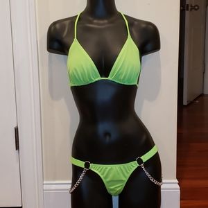 2 piece bikini chain side